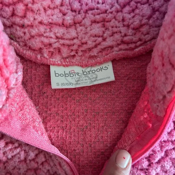 Bobbie Brooks Fuchsia Sherpa Kids Pullover - Picture 2 of 2